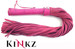Pink Suede bondage flogger whip with leather handle bdsm