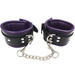 black and purple Rouge High Quality Leather Padded Wrist Cuffs For Bondage BDSM Restraints
