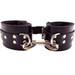 black leather and black fur Rouge High Quality Leather Fur Lined Ankle Cuffs For Bondage BDSM Furry Restraints