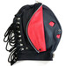 Rouge Leather Full Face Mask / Hood with Full Front Zipped Fly Trap Fastening Bondage BDSM Gimp Black or Black and Red
