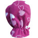 Cuddlz Pink Hearts Pattern Fleece ABDL Padded Adult Baby Mittens Locking Lockable Gloves
