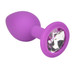 Loving Joy Jewelled Silicone Butt Plug Purple - Size Small