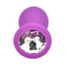 Loving Joy Jewelled Silicone Butt Plug Purple - Size Small