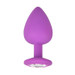 Loving Joy Jewelled Silicone Butt Plug Purple - Size Large