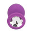Loving Joy Jewelled Silicone Butt Plug Purple - Size Large