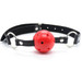 Bound to Please Breathable Ball Gag Red bondage faux leather vegan Black