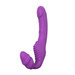 Rechargeable Silicone Strapless Vibrating Dildo Purple
