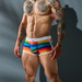 C4M Athletic Mens Trunk Rainbow Size - Small