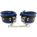 Rouge High Quality Black And Blue Leather Padded Wrist Cuffs For Bondage Restraints BDSM for men or women Fetish Sex