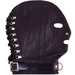 Rouge Black Leather Full Face Mask full head Hood With D Ring And Lockable Buckle for Bondage BDSM fetish restraint sex play locking