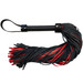 Rouge Black Leather Handle Long Black And Burgundy Leather Flogger for bondage bdsm slave and master puppy sex impact play fetish Spanking Whipping