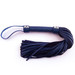 Rouge Short Blue Leather flogger with Black Leather Handle with a leather wrist loop for bondage bdsm slave and master puppy sex impact play fetish Spanking Whipping