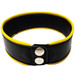 Rouge Black Leather With Yellow Leather Piping Arm Band for bondage bdsm slave and master puppy sex play Clubbing Fetish Events WS Watersports Piss