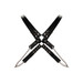 Black Leather And Chain Chest Harness For Bondage BDSM Clubbing - One Size