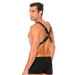Black Leather And Chain Chest Harness For Bondage BDSM Clubbing - One Size