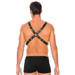 Black Leather And Chain Chest Harness For Bondage BDSM Clubbing - One Size