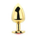 Toosh Heart Shaped Gold Butt Plug with Red Stone Large