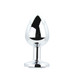 Toosh Metal Butt Plug Silver Set of 3 Clear Stone