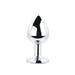 Toosh Metal Butt Plug Silver Set of 3 Clear Stone