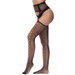 Lace by LJ Lace Up Suspender Tights Black
