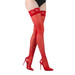 Lace by LJ Stay Up Thigh High Stockings with Lace Top - red