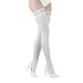 Lace by LJ Stay Up Thigh High Stockings with Lace Top - White