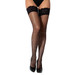 Lace by LJ Fishnet Thigh High Stockings with Rhinestones - red