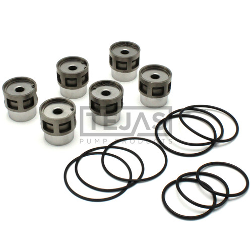 Tejas TPP-5128 Disc Valve Kit for L11 and L16 Series pumps. Aftermarket replacement for FMC Bean Part # 5260670.