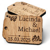 Tag Wedding Favours - Rustic Theme - Oak