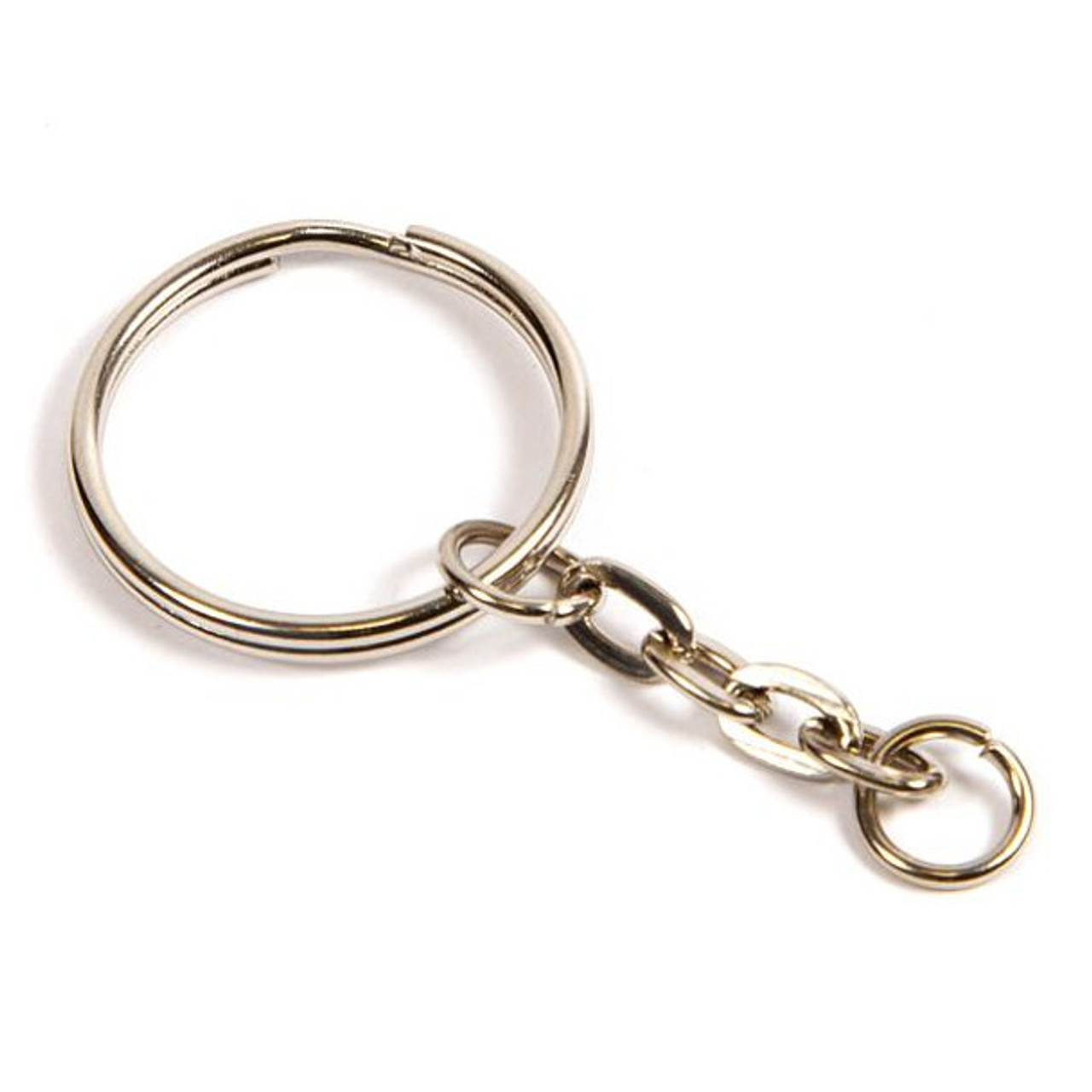 Ball Chain Manufacturing 32mm (1.25) Nickel Plated Steel Split Key Rings