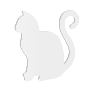 100mm Cat Acrylic Blank Shape 6