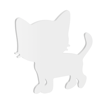 100mm Walking Cat Silhouette Acrylic Blank.