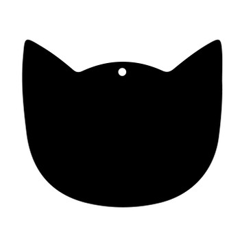 Pack of 3 - 100mm Cat Head Acrylic Blank.