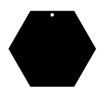 100mm Wide Hexagon Acrylic Blank