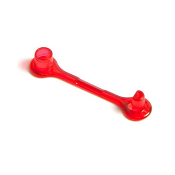 34mm Red Plastic Click Connector Keyring Link