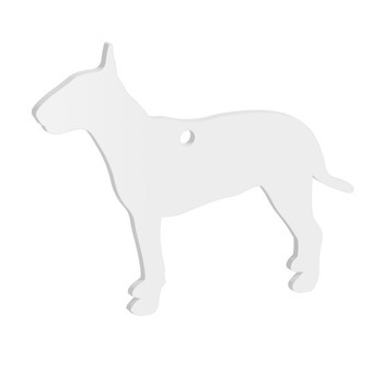 Bull Terrier Dog Acrylic Keychain Blanks - Pack of 6