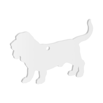 50mm Basset Retriever Dog Acrylic Blank