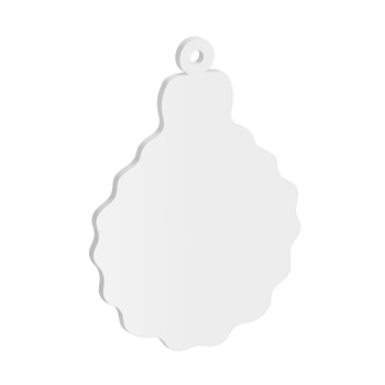 100mm Christmas Curved Bauble Acrylic Blank