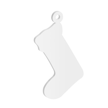 100mm Christmas Stocking Acrylic Blank