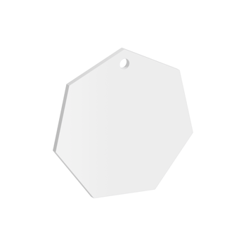 Pack of 6 - Heptagon Acrylic Keychain Blanks