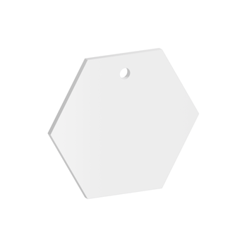 Pack of 6 - Hexagon Acrylic Keychain Blanks