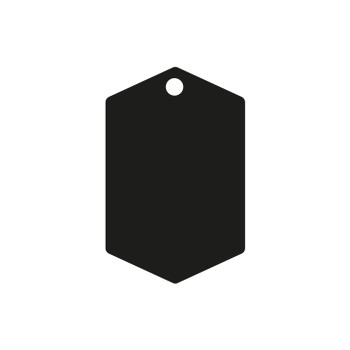 Pack of 6 - Geometric Tag Acrylic Keychain Blanks