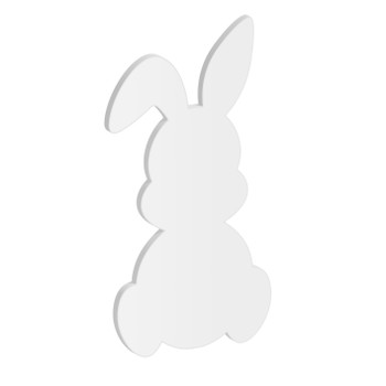 Easter Bunny Acrylic Blank (Bent Ear)