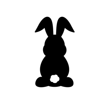 Easter Bunny Acrylic Blank (50mm high) - Pack of 6