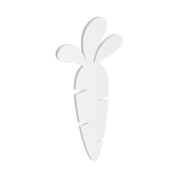 Easter Carrot Acrylic Blank with Heart Shape Tail (50mm high)