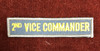 2nd Vice Commander Patch  (Blue with Gold Lettering)