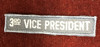 3rd Vice President Patch  (Blue with White Lettering)