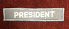 President Patch  (Blue with White Lettering)