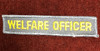 Welfare Officer Patch  (Blue with Gold Lettering)