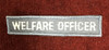 Welfare Officer Patch  (Blue with White Lettering)